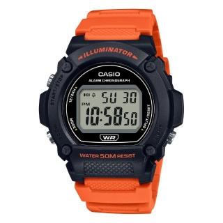 【CASIO 卡西歐】跳色休閒電子錶(W-219H-4A)
