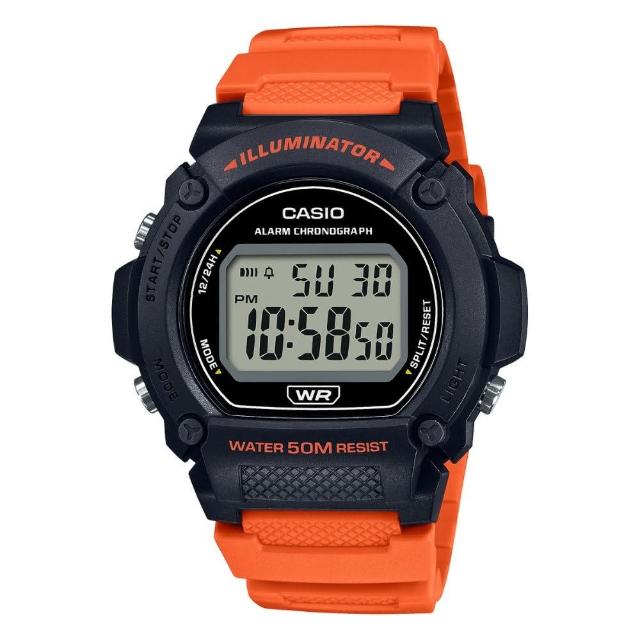 【CASIO 卡西歐】跳色休閒電子錶(W-219H-4A)