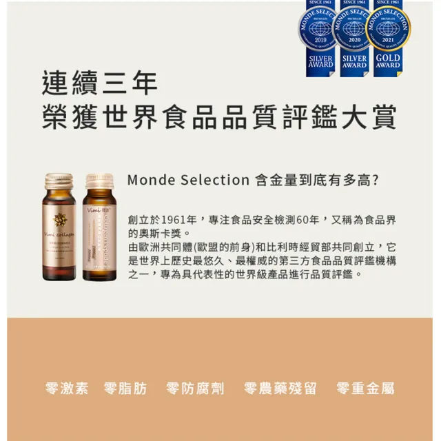 【Vimi 薇迷】膠原彈性蛋白肽飲5盒(50mlX8瓶/盒/共40瓶)