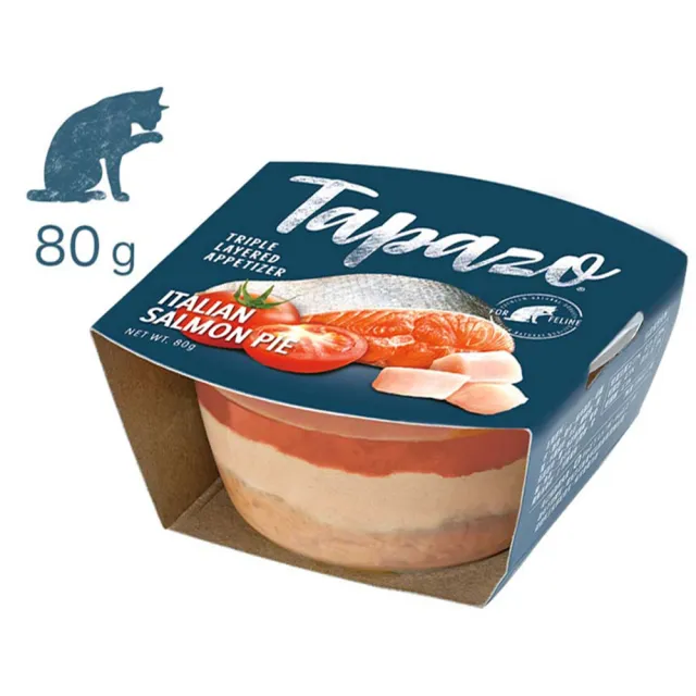 【TAPAZO 特百滋】10入組-貓咪開胃三層杯(80g*10 主食/全齡貓/寵物罐頭/貓狗零食/貓用飼料/點心食品)