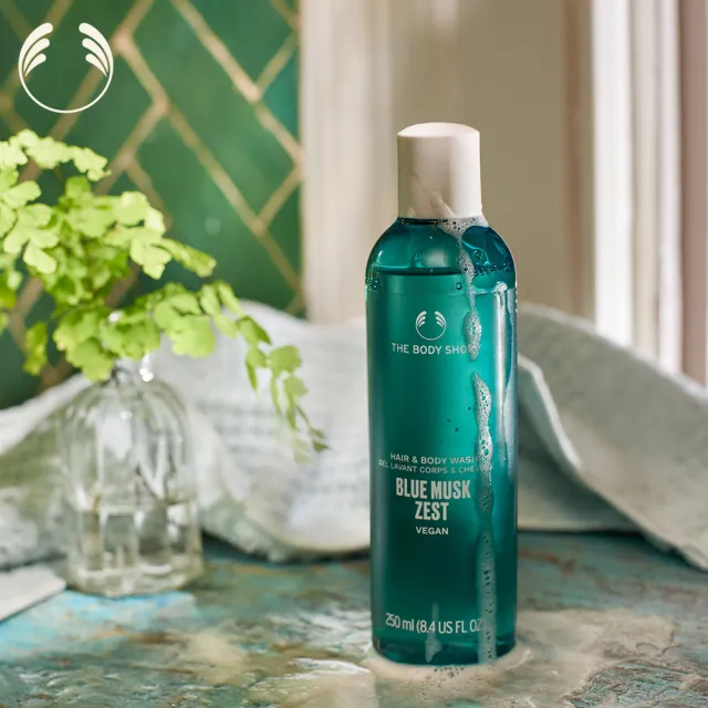 【THE BODY SHOP 美體小舖】漾綠麝香頭髮&身體清潔露-250ML(沐浴乳/香氛沐浴)