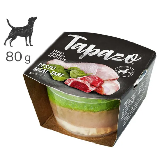 【TAPAZO 特百滋】5入組-狗狗開胃三層杯 80g*5(主食/全齡犬/寵物罐頭)