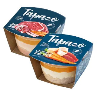 【TAPAZO 特百滋】3入組-貓咪開胃三層杯(80g*3 主食/全齡貓/寵物罐頭/貓狗零食/貓用飼料/點心食品)