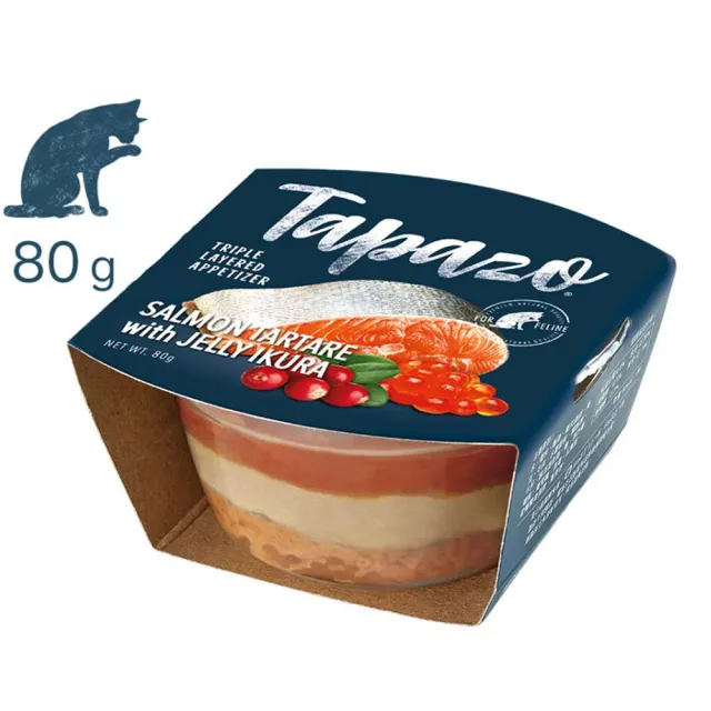 【TAPAZO 特百滋】3入組-貓咪開胃三層杯(80g*3 主食/全齡貓/寵物罐頭/貓狗零食/貓用飼料/點心食品)