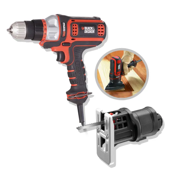 【Black+Decker】組合 350W 多功能可換頭惡魔機+線鋸頭