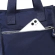【ARION】素色防潑水直式寬底手提/斜背包(藍色)