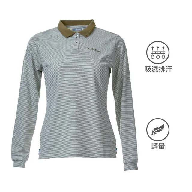 【Weather Report】YOKO領長袖POLO衫-女款 / 深灰綠(WM4204-01)