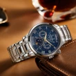 【CITIZEN 星辰】GENTS 光動能 月相顯示不鏽鋼腕錶 - 藍面x銀 / 42mm(AP1050-81L)