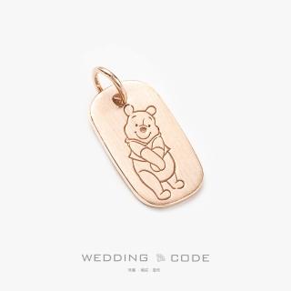 【WEDDING CODE】14K金 迪士尼小熊維尼項鍊 橢圓長方造型(限量 618限定 現貨 禮盒)