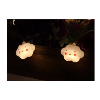 【北熊の天空】雲朵燈串 20燈電池款 ins爆款 造型燈串 情人節派對裝飾 少女心 拍照道具(裝飾燈串 雲朵燈串)