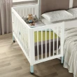 【LEVANA】minicolor三合一嬰兒床+高度支撐棉床墊＋aircool有機棉可水洗床墊+大象寢具五件組+純棉床包