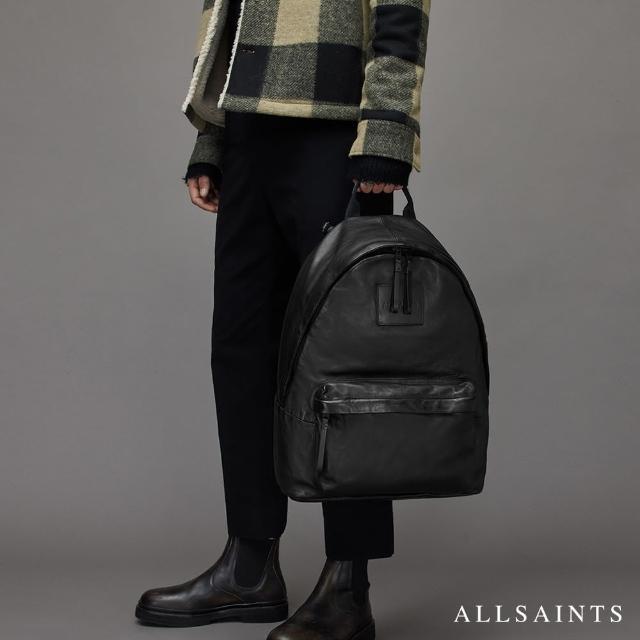 【ALLSAINTS】CARABINER 簡約質感柔軟純羊皮後背包 M164XB