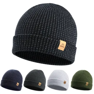 【Maleroads 邁路士】夜間反光保暖運動帽 慢跑 騎自行車 登山 旅行 雙層針織毛帽(秋冬新款 百搭質感更升級)