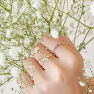 【Ficelle】貴人運 K金 紫水晶 阿爾貝羅貝洛彈性戒指(輕珠寶 天然石 磁場 開運 設計款 手工製作)