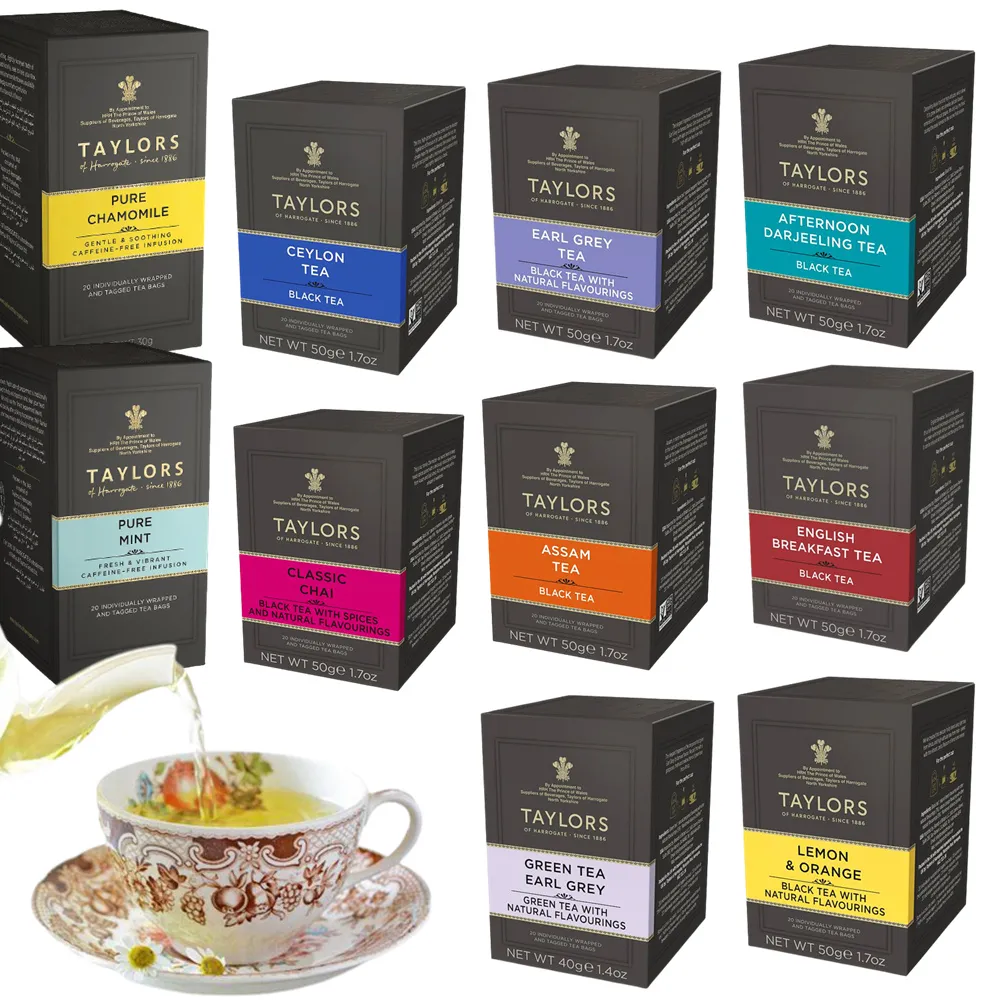 【Taylors 泰勒茶】英國皇室經典泰勒茶包系列20入/盒(十種風味任選/擁有多種國際認證)