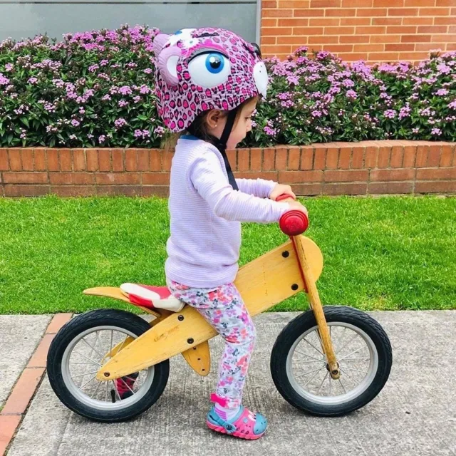 【MAF 蔓侒菲】3D安全帽-粉花豹/學步帽/兒童護具/平衡車/自行車/直排輪/滑板車/攀岩(丹麥品牌crazysafety)