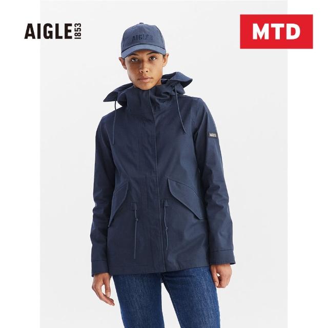 【AIGLE】女 MTD 防水透氣外套AG-FAC46A057 深藍(女外套 防水透氣外套)