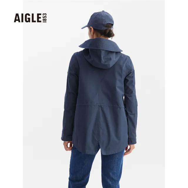 【AIGLE】女 MTD 防水透氣外套AG-FAC46A057 深藍(女外套 防水透氣外套)