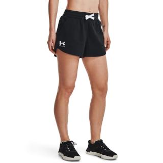 【UNDER ARMOUR】UA 女 Rival Fleece刷毛 運動短褲 _1376257-001(黑)