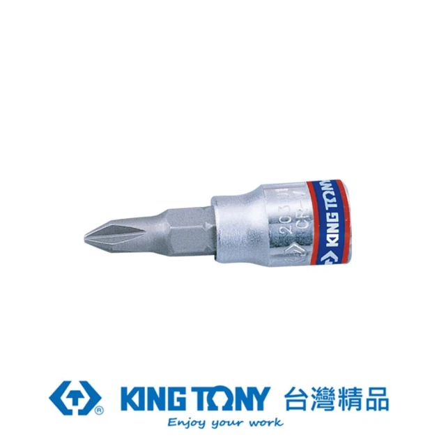 【KING TONY 金統立】專業級工具 1/4”DR.十字起子頭套筒 PH3(KT203103)