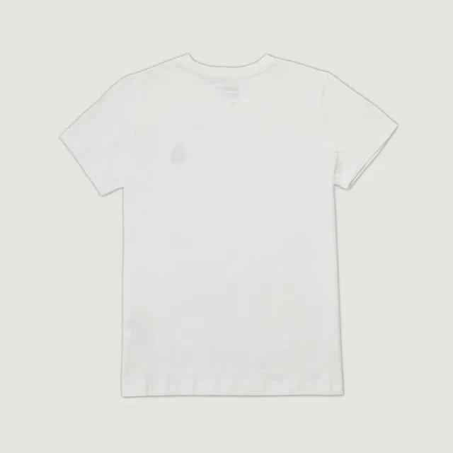 【Hang Ten】女裝-REGULAR FIT BCI純棉加州熊左胸刺繡短袖T恤(米白)