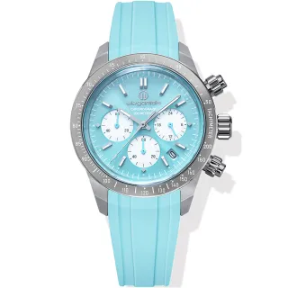 【elegantsis 愛樂時】JT41QS 馬卡龍色系三眼計時手錶-寶寶藍 禮物 送禮 推薦(ELJT41QS-VU03LC)