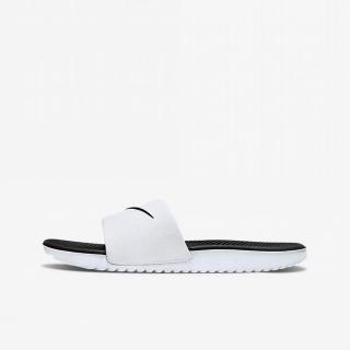 【NIKE 耐吉】拖鞋 童鞋 中童 大童 兒童 運動 KAWA SLIDE GS/PS 白 819352-100(3A5406)