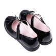 【布布童鞋】簡單蝴蝶結亮面黑色公主鞋學生鞋(K3C124D)