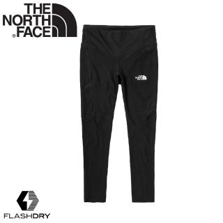 【The North Face】女 透氣排汗運動長褲《黑》5391/吸濕排汗休閒緊身褲/瑜伽褲(悠遊山水)