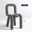 【WELAI】網紅克萊因化妝椅彎管設計師款異形椅-多色(異形椅 化妝椅 臥室椅 靠背椅 造型椅)