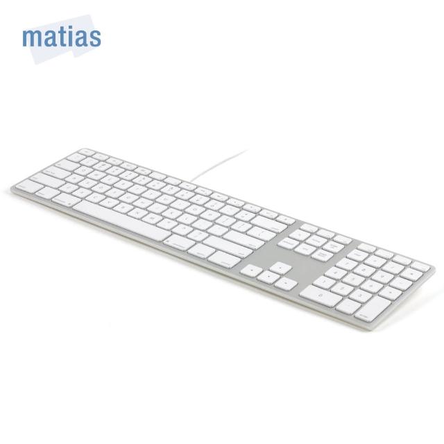 【Matias】USB Wired Mac 有線中文長鍵盤-銀灰色(USB/USB-C 蘋果鍵盤)