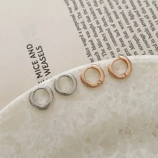 【UME.Acce】韓劇同款/7mm小圈純銀耳環S925純銀 抗敏耳環 純銀耳環 圓圈耳環 耳扣耳環 韓