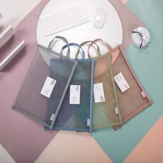 【德德小品集】莫蘭迪補習袋 A4 手提袋 發票 整理 考試袋(公事袋/文件袋/補習袋/萬用袋)