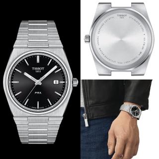 【TISSOT 天梭 官方授權】PRX 40 205 復古風酒桶型時尚男錶 手錶(T1374101105100)