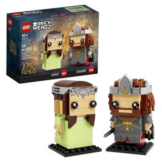 【LEGO 樂高】積木 大頭系列 BrickHeadz 魔戒 亞拉岡與亞玟40632(代理版)