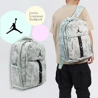 【NIKE 耐吉】後揹包 Jordan Jumpman 灰 白 筆電包 15吋 暈染 喬丹 男女款(JD2323006GS-001)