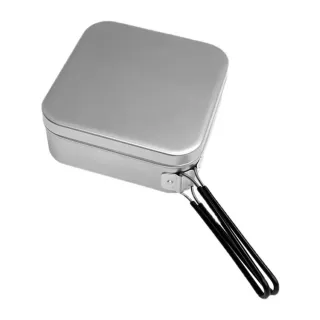 【Camping Box】日式質感雙柄露營大容量輕鋁野餐盒1600ML(露營煮飯盒)