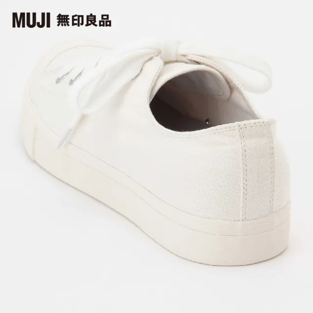 【MUJI 無印良品】撥水加工舒適休閒鞋(柔白)