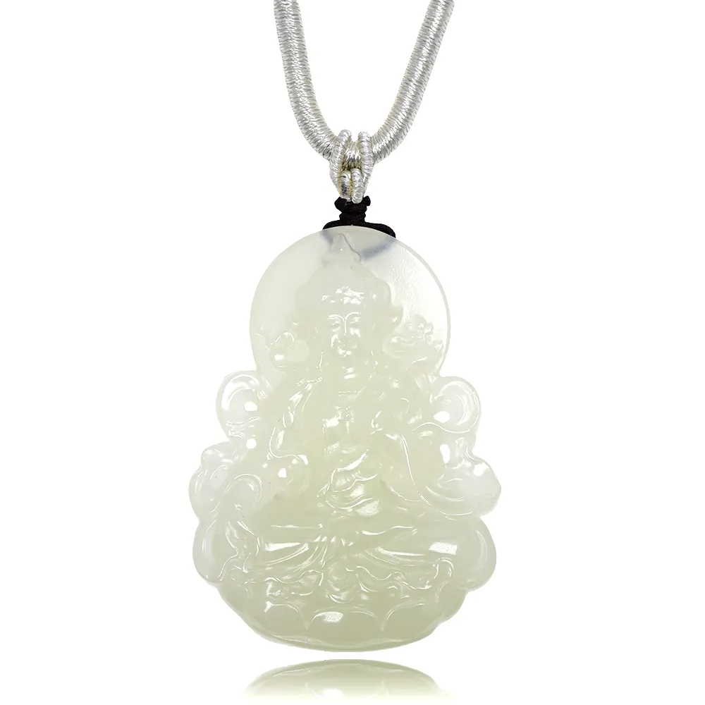 正佳珠寶】和田白玉新疆老礦籽料觀音度母吊墜和田白玉吊墜｜特製可調式