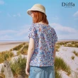 【Diffa】塗鴉小白花上衣-女