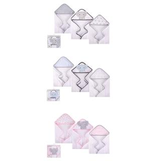 【Luvable Friends 甜蜜寶貝】嬰幼兒可愛動物連帽浴巾/包巾3入組 71x71cm/送禮自用皆可(LF038)