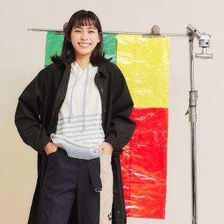 【Dailo】配色細條紋連帽-女無袖針織衫 背心 杏 咖 灰(三色/魅力商品/版型適中)