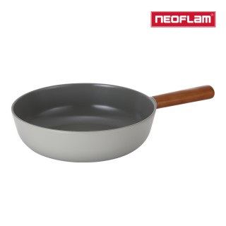 【NEOFLAM】韓國製FIKA 2.0鑄造炒鍋30CM-暗夜灰(IH爐可用鍋/非鐵氟龍不沾塗層)