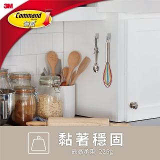【3M】無痕金屬小型掛鉤-不鏽鋼材質(17031SS-4EN)