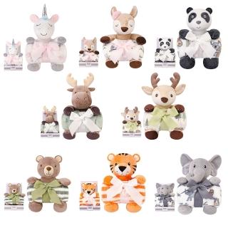 【Luvable Friends 甜蜜寶貝】嬰幼兒安撫娃娃＋毛毯 76x91cm 禮盒組(LF047)