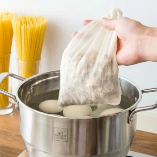 【Dagebeno荷生活】優質棉布材質抽繩式煎藥中藥包滷包茶包棉紗布包袋(中號5入)