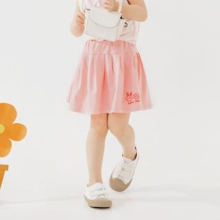 【OB 嚴選】棉質可愛兔兔刺繡彈力鬆緊腰褲裙童裝 《QA1680》