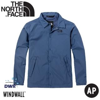 【The North Face】男 防風防水外套《靛藍》4U8W/抗風透氣襯衫/防潑水襯衫領防風教練外套/夾克(悠遊山水)