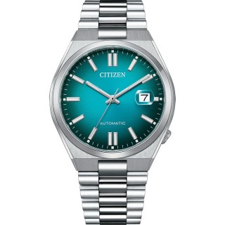 【CITIZEN 星辰】Mechanical系列 漸層湖水綠 撞色機械錶(NJ0151-88X)