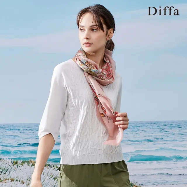 【Diffa】七分袖無縫線衫-女